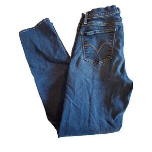 Levi's 513 Perfectly Slimming Skinny Leg Size 4 Stretch Denim Jeans Metal Pocket